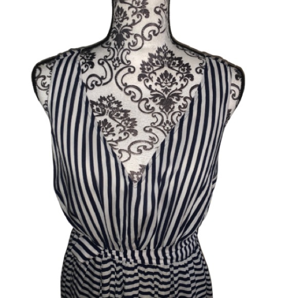 TORRID- Navy & White -Striped Sleeveless Maxi Dress ~ NWT!! - Picture 4 of 14
